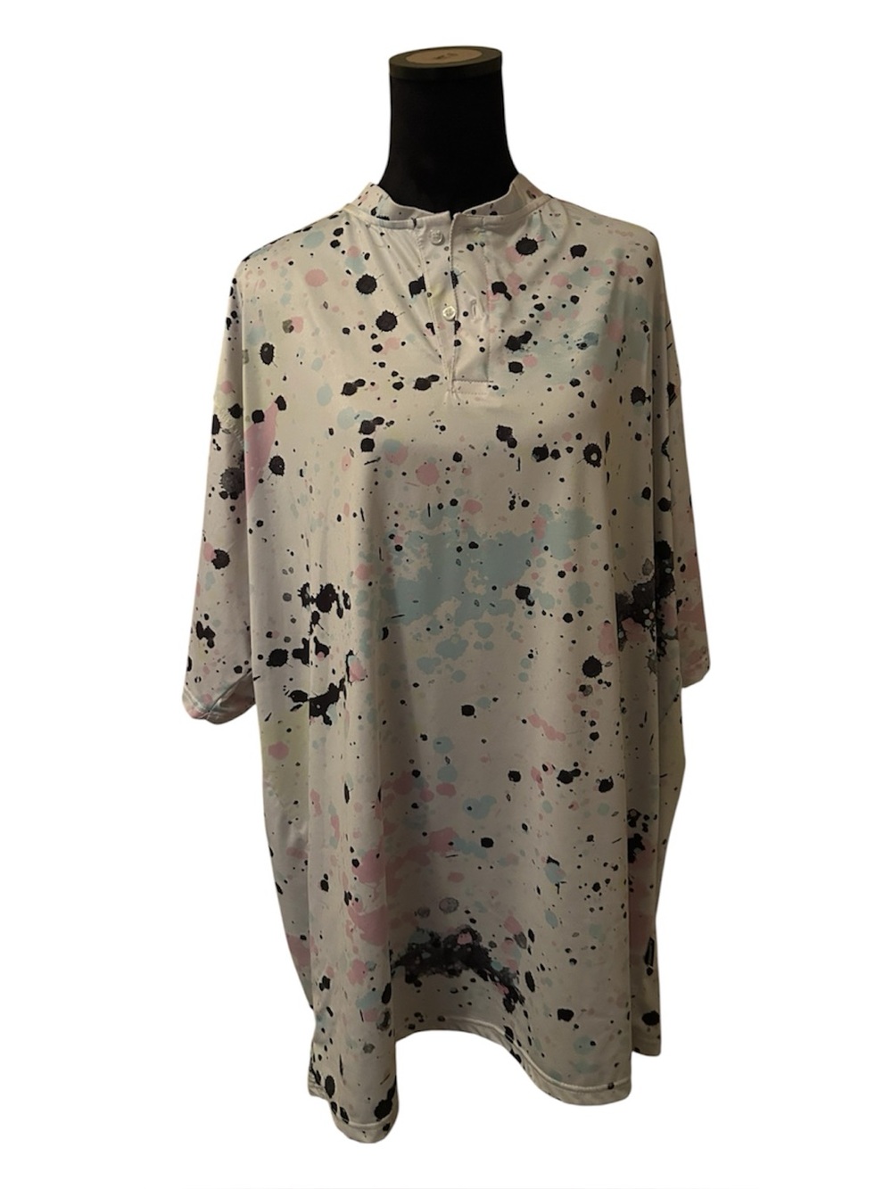 Greater Half Abstract Paint-Splash Men’s Tee 3XL